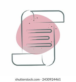 Icon Scroll. related to Post Office symbol. Color Spot Style. simple design editable. simple illustration
