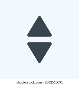 Icon Scroll Vertical - Glyph Style,Simple illustration,Editable stroke,Design template vector, Good for prints, posters, advertisements, announcements, info graphics, etc.