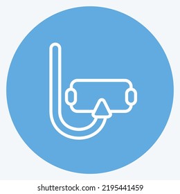 Icon Scuba Diving. suitable for education symbol. blue eyes style. simple design editable. design template vector. simple illustration