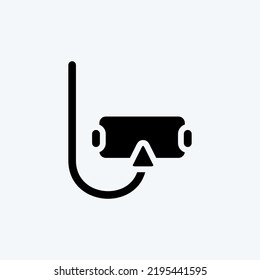 Icon Scuba Diving. suitable for education symbol. glyph style. simple design editable. design template vector. simple illustration