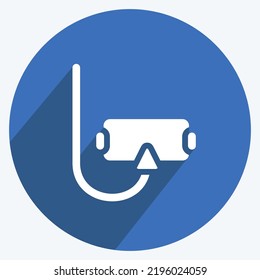 Icon Scuba Diving. suitable for education symbol. long shadow style. simple design editable. design template vector. simple illustration