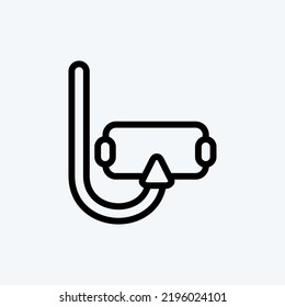 Icon Scuba Diving. suitable for education symbol. line style. simple design editable. design template vector. simple illustration