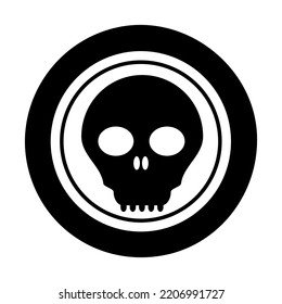 Icon Scull shape. Gambling symbol, object. Vector illustration