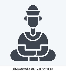 Icon Sculpture. related to Cambodia symbol. glyph style. simple design editable. simple illustration