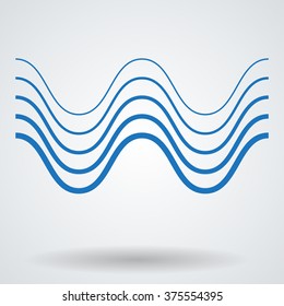 Icon sea . Abstract logo Wave .