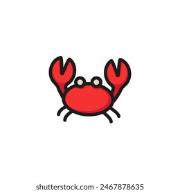 Icon of sea crab. Aquarium, restaurant, shellfish. Seafood concept. Can be used for topics like animal, zodiac, marine life