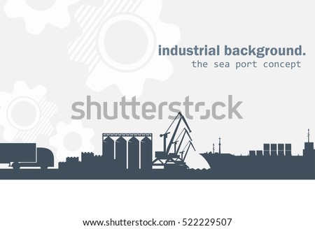 The icon of sea port infrastructure. Borders for cargo processes illustration.