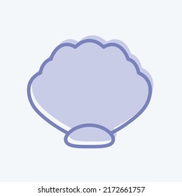 Icon Sea Shell. suitable for Sea symbol. two tone style. simple design editable. design template vector. simple symbol illustration