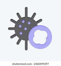 Icon Sea Urchins. related to Seafood symbol. flat style. simple design illustration