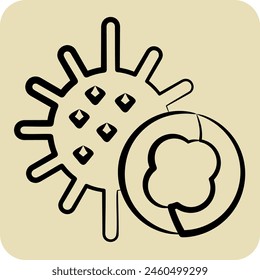 Icon Sea Urchins. related to Seafood symbol. hand drawn style. simple design illustration