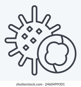 Icon Sea Urchins. related to Seafood symbol. line style. simple design illustration