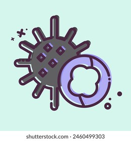 Icon Sea Urchins. related to Seafood symbol. MBE style. simple design illustration