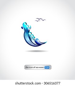 the icon of sea wave