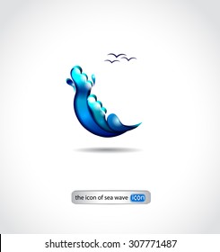 the icon of sea wave