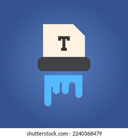 icon seal, printer, vector illustration
