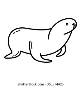 Icon of seal in vector