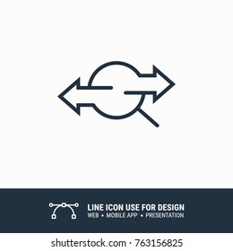 Icon search again graphic design single icon vector illustration