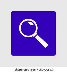 Icon of search. Search button .Magnifying glass. Flat design style. Vector EPS10.