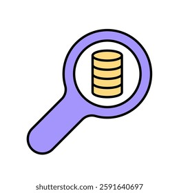 Icon a search data, isolated against a clean background.