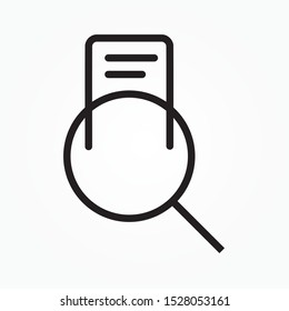 Icon search document file Single Icon Graphic Design vector illustration