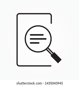 Icon search document Single Icon Graphic Design