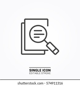 Icon search document Single Icon Graphic Design