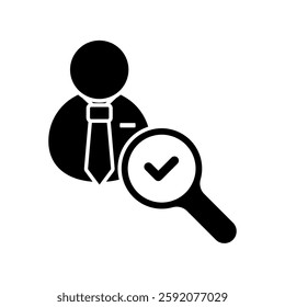 Icon a search employee, isolated against a clean background.