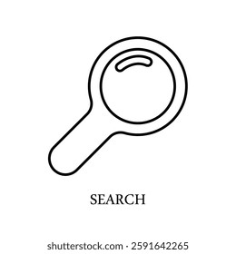 Icon a search, isolated against a clean background.