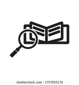 icon search of knowledge, education icon vector