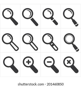  icon search and magnifier 