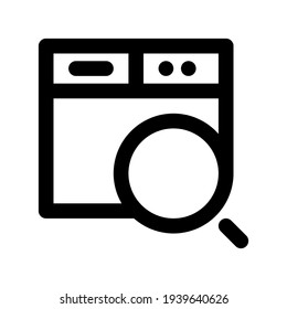 Icon  Search Page With Style Single Glyph