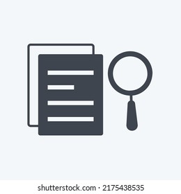 Icon Search Results. suitable for Programming symbol. glyph style. simple design editable. design template vector. simple symbol illustration