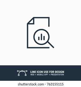 Icon search statistic file graphic design single icon vector illustration