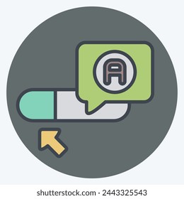 Icon Searching Bar. related to Learning symbol. color mate style. simple design illustration