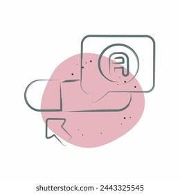 Icono de la barra de búsqueda. relacionado con el símbolo de aprendizaje. Estilo de mancha de color. ilustración de diseño simple