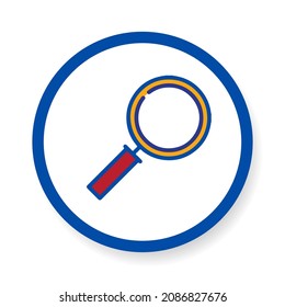 icon searching, magnifying glass vector, illustrator