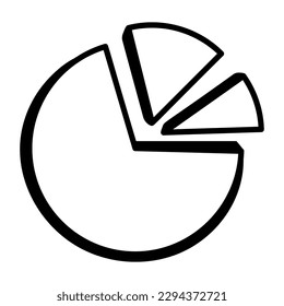 An icon of sectional pie chart