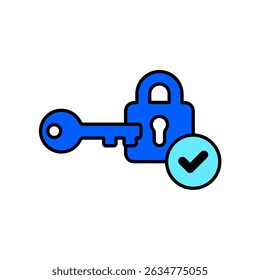 Icono de un acceso seguro, aislado contra un fondo limpio.