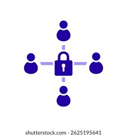 Icon a secure connection, isolated against a clean background.