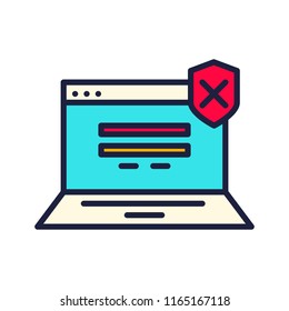 icon secure login profile business