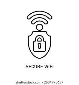 Icono de un WIFI seguro, aislado contra un fondo limpio.