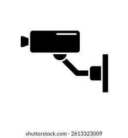 Icon a secured camera, isolated against a clean background.