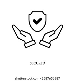 Icon a secured, isolated against a clean background.