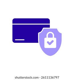 Icon a secured payment, isolated against a clean background.