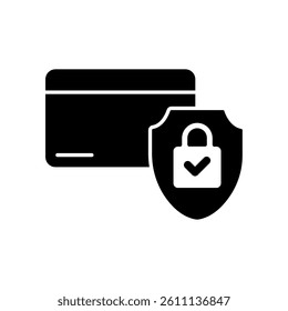 Icon a secured payment, isolated against a clean background.
