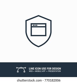 Icon Security App Shield graphic design single icon vector illustration