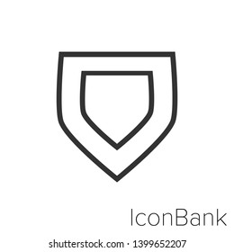 Icon Security in black and white Illustration.