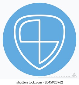 Icon Security - Blue Eyes Style - Simple illustration, Editable stroke, Design template vector, Good for prints, posters, advertisements, announcements, info graphics, etc.
