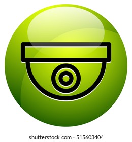 Icon with security camera / surveillance camera symbol