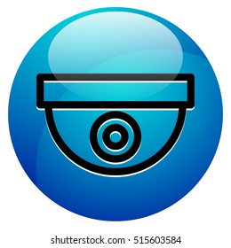 Icon with security camera / surveillance camera symbol